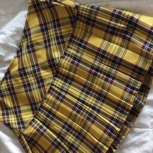 Tripp NYC yellow plaid mini skirt